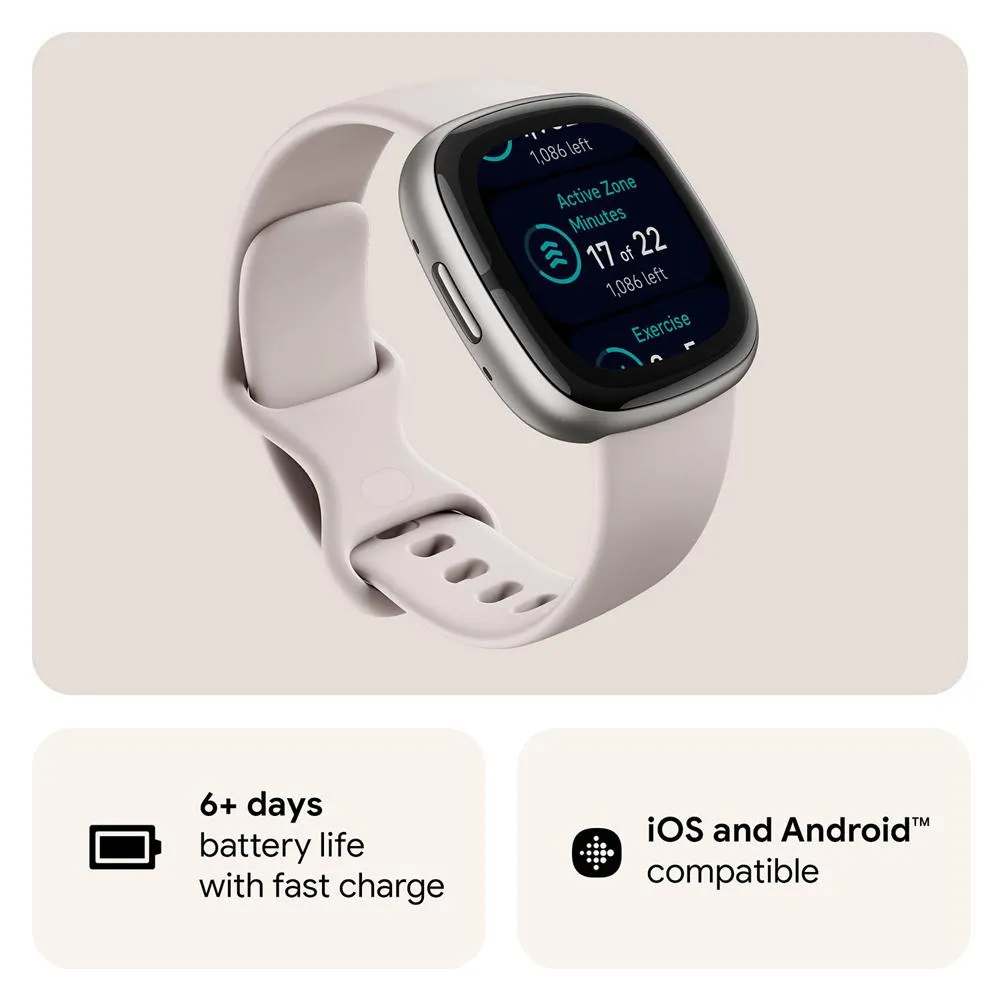 Fitbit Sense 2 Advanced Health & Fitness Smartwatch, Sleep Tools w/ 2YR Warranty Bundle