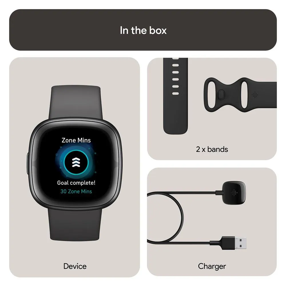 Fitbit Sense 2 Advanced Health & Fitness Smartwatch, Sleep Tools w/2 YR Warranty Bundle