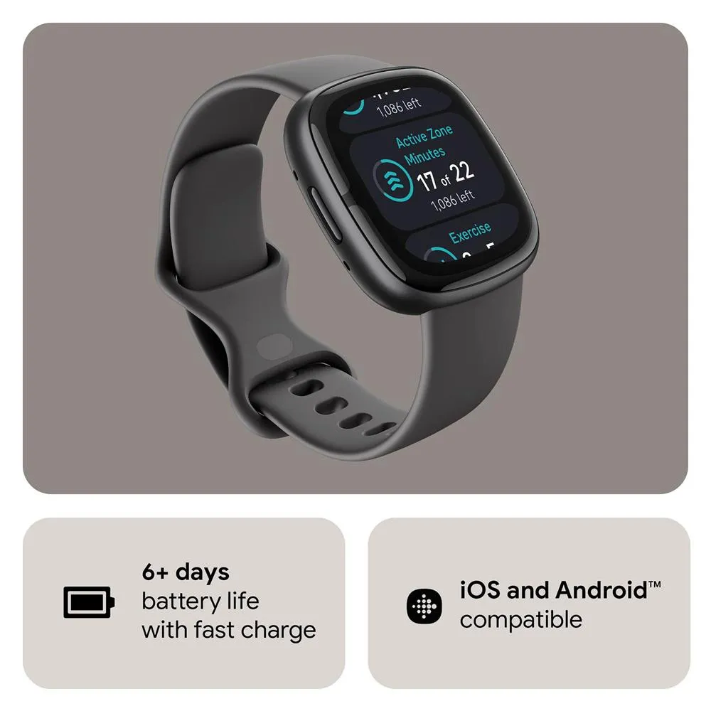 Fitbit Sense 2 Advanced Health & Fitness Smartwatch, Sleep Tools w/2 YR Warranty Bundle