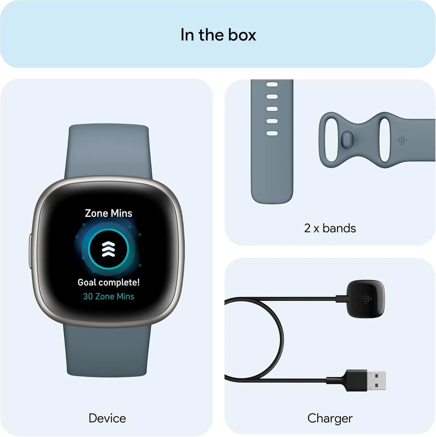 Fitbit Versa 4: Advanced Fitness Smartwatch with Built-in GPS   24/7 Heart Rate, Daily Readiness Score, 40  Exercise Modes, Sleep & Stress Tracking | 1-Year Warranty, 14-Day Hassle-Free Returns