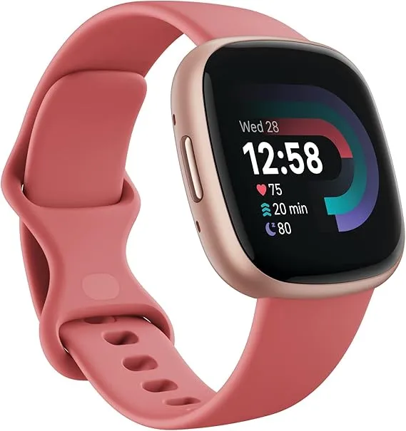 Fitbit Versa 4: Advanced Fitness Smartwatch with Built-in GPS   24/7 Heart Rate, Daily Readiness Score, 40  Exercise Modes, Sleep & Stress Tracking | 1-Year Warranty, 14-Day Hassle-Free Returns