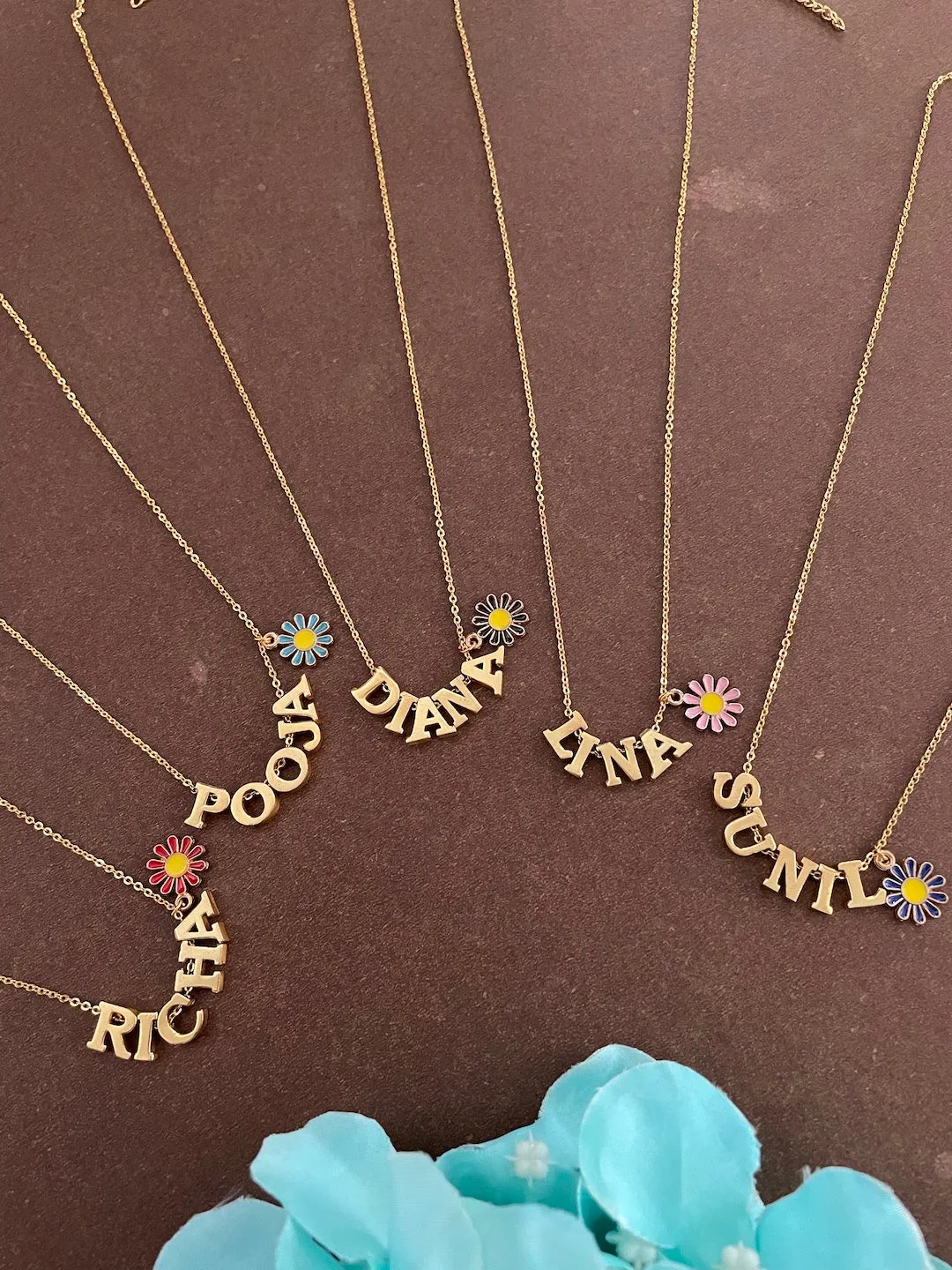 Flower Name Necklace