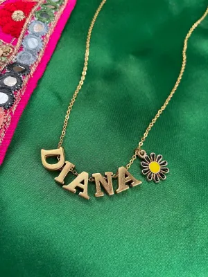 Flower Name Necklace