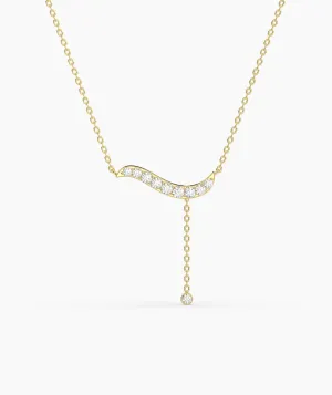 Flowing Diamond Bar Pendant