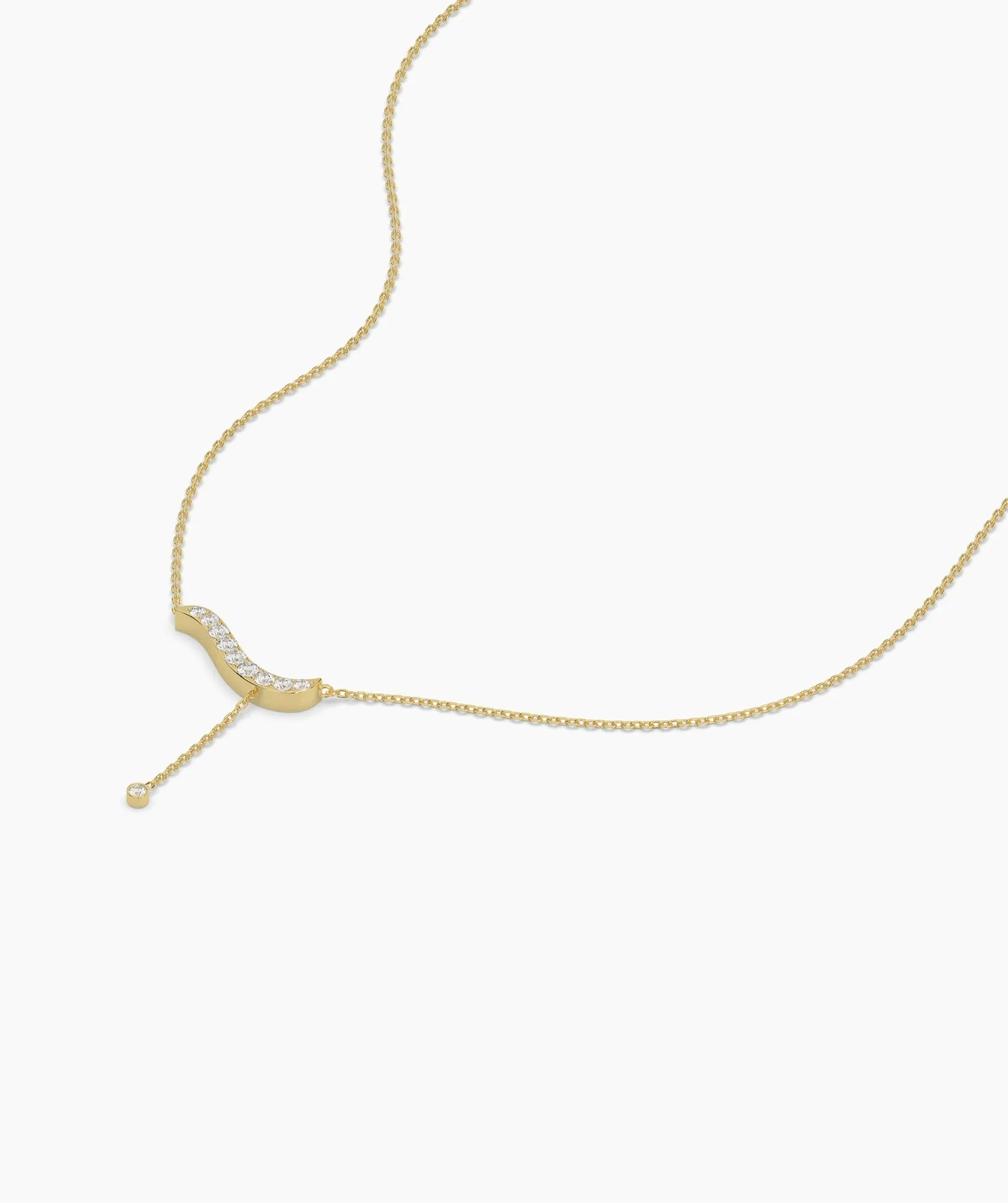 Flowing Diamond Bar Pendant