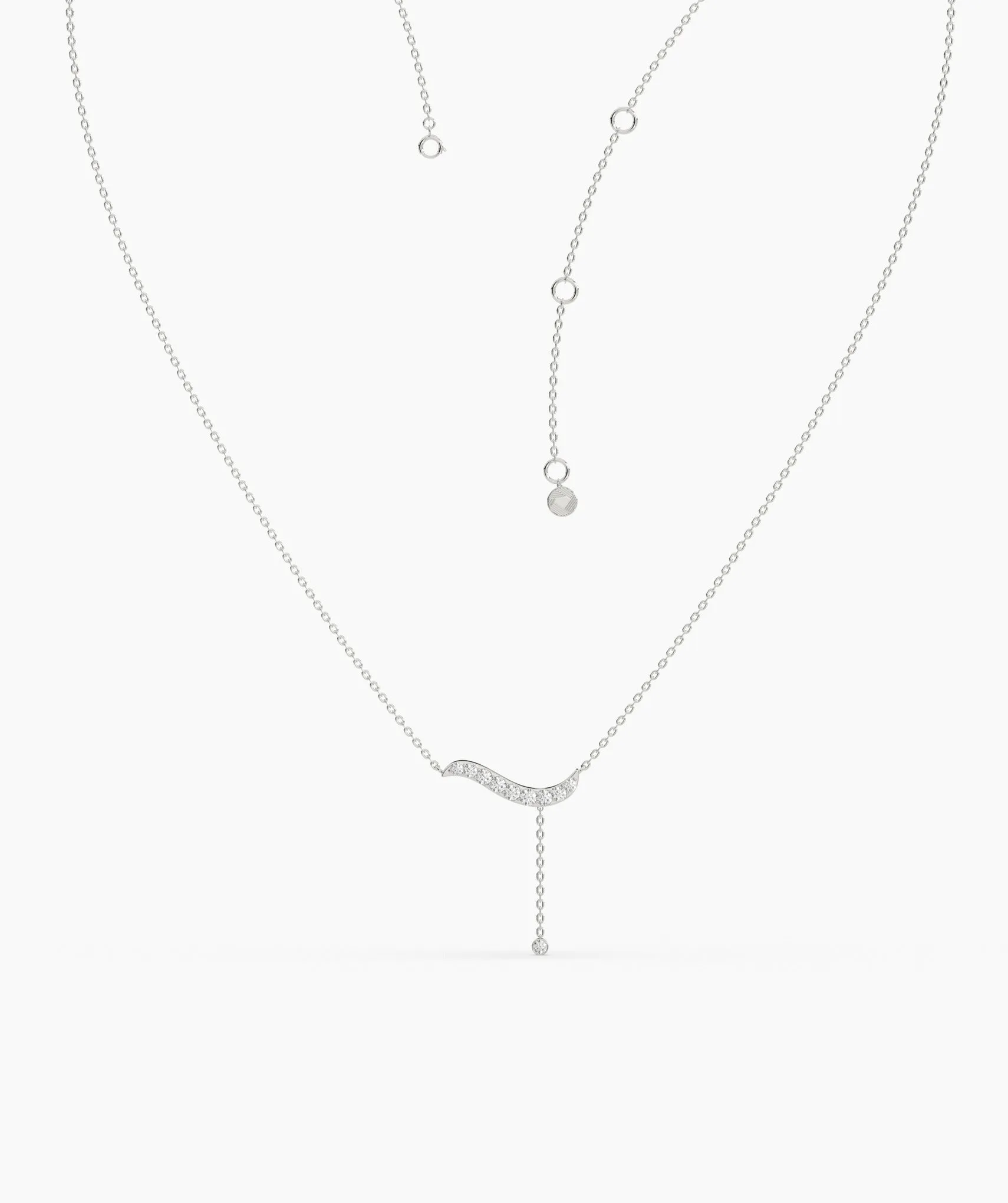 Flowing Diamond Bar Pendant