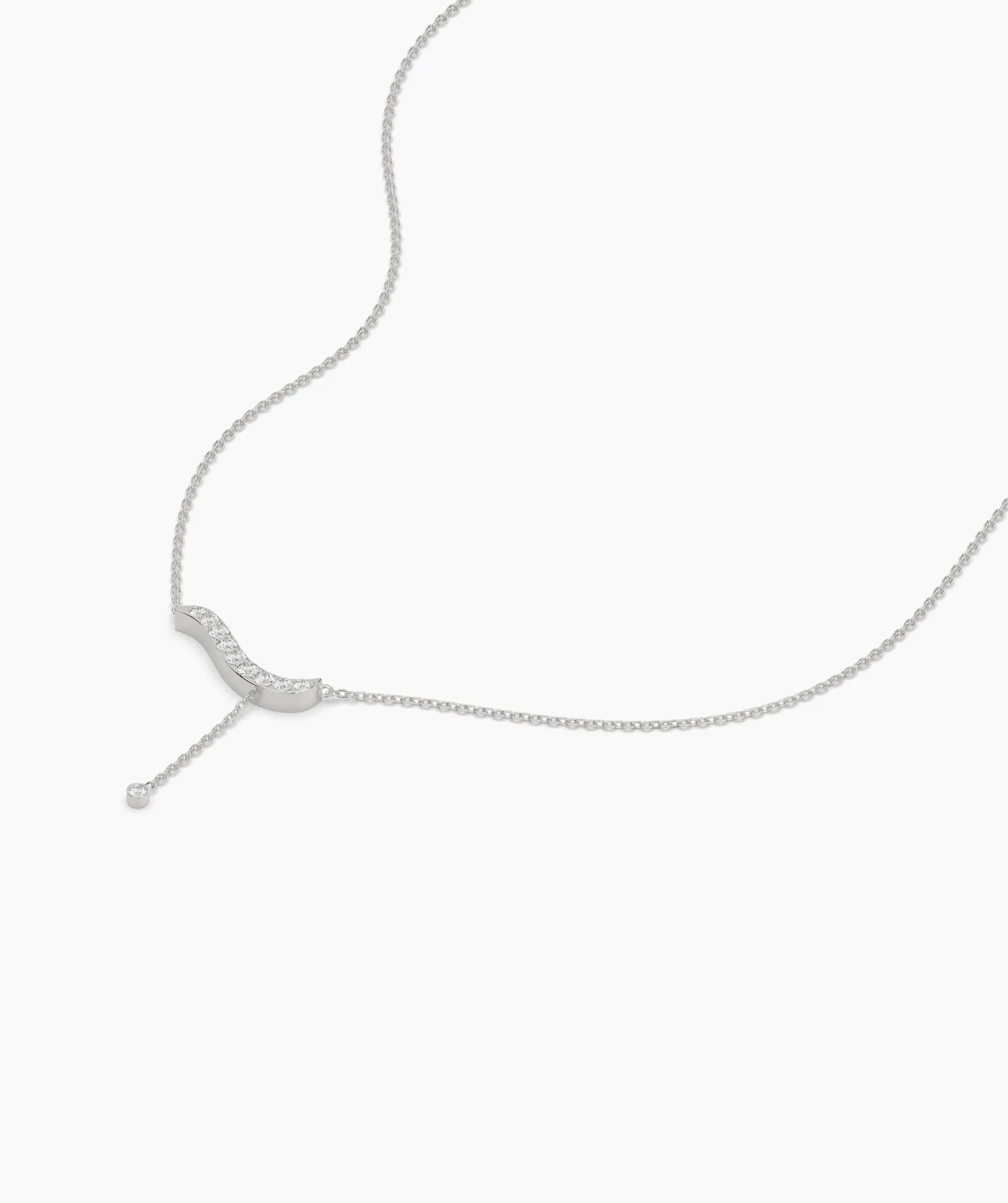 Flowing Diamond Bar Pendant