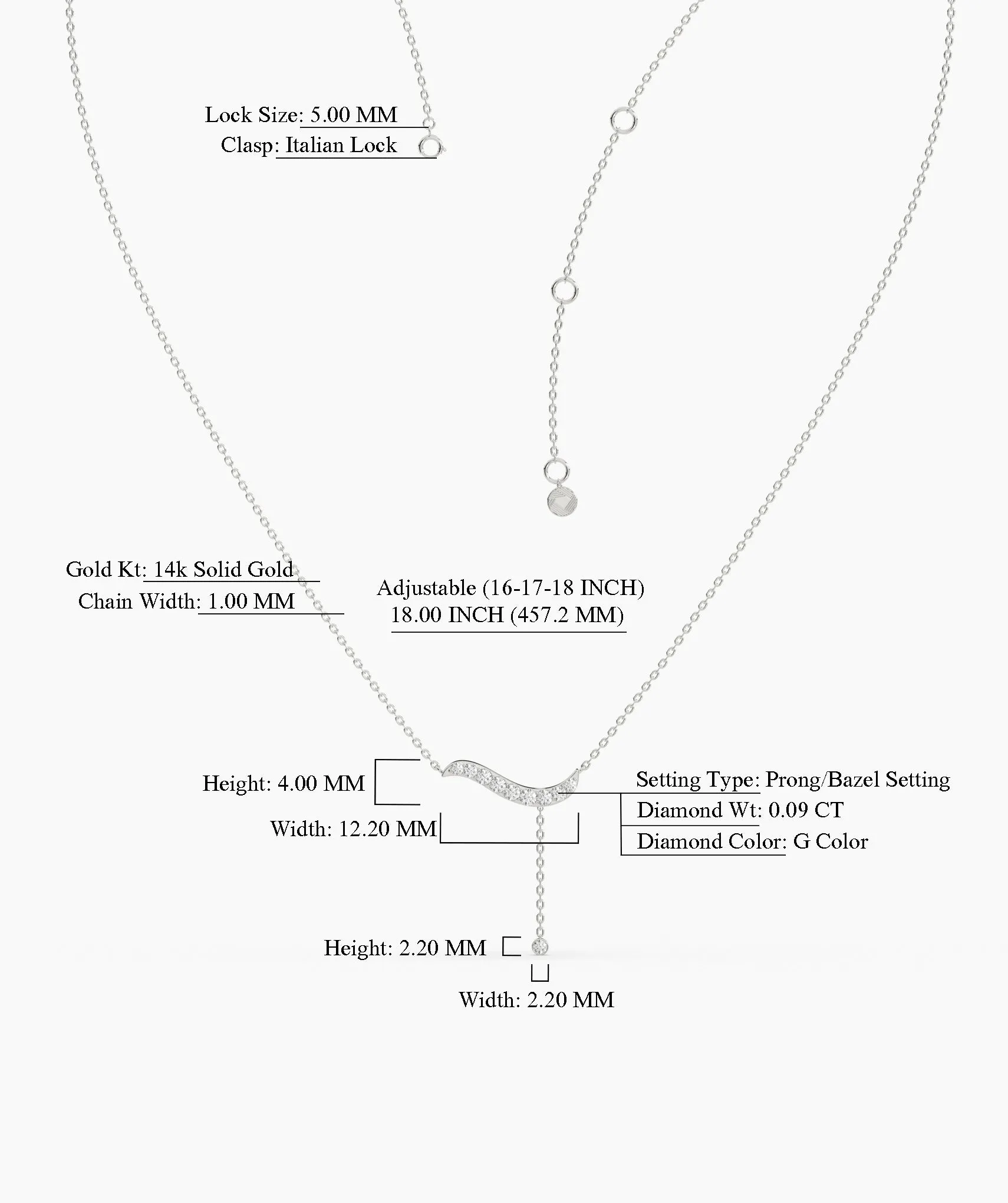 Flowing Diamond Bar Pendant