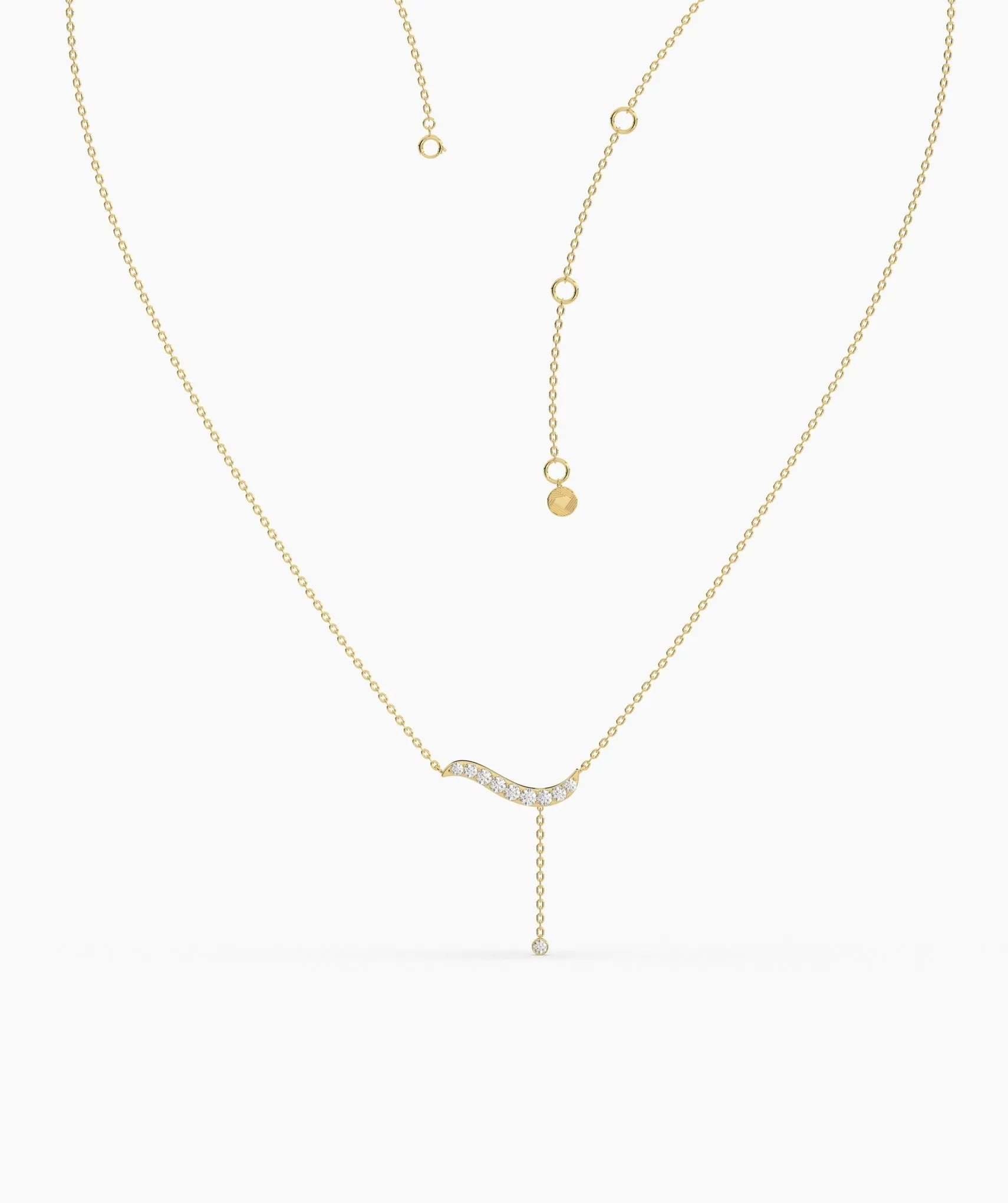 Flowing Diamond Bar Pendant