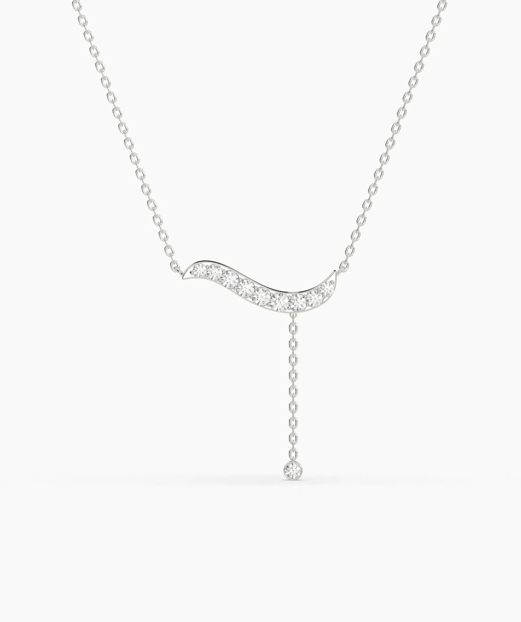 Flowing Diamond Bar Pendant