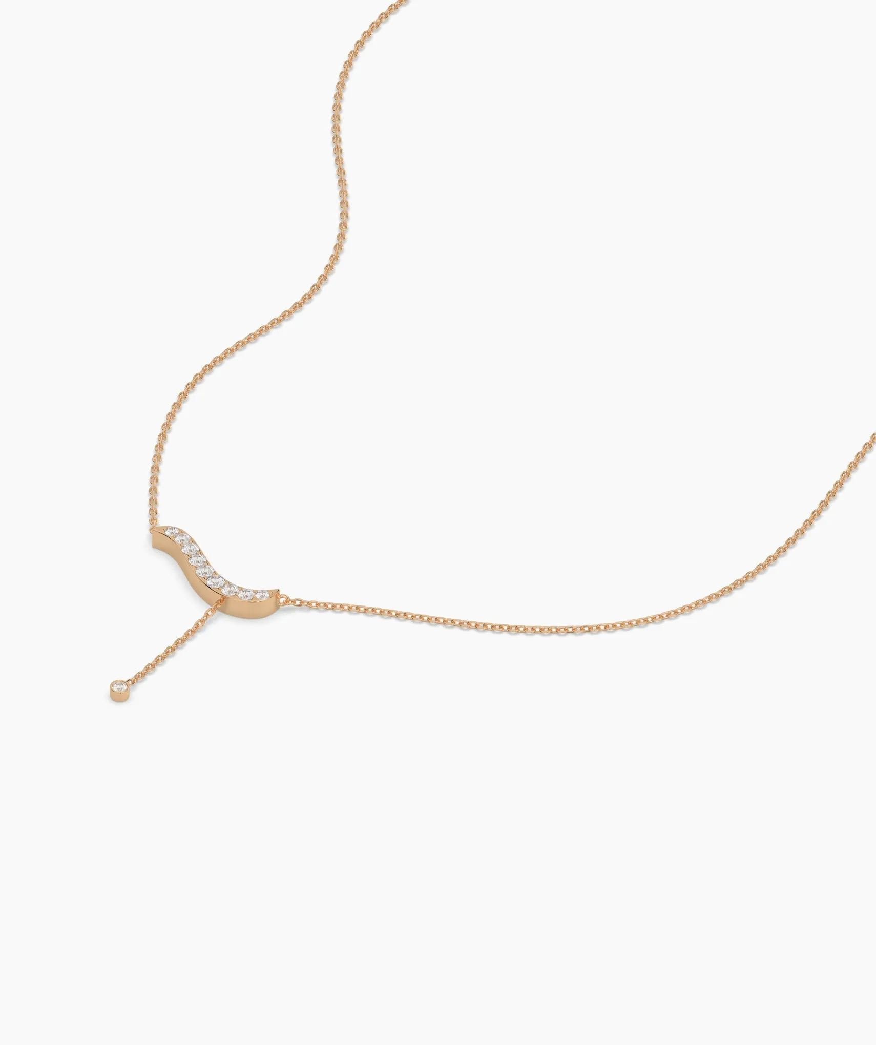 Flowing Diamond Bar Pendant