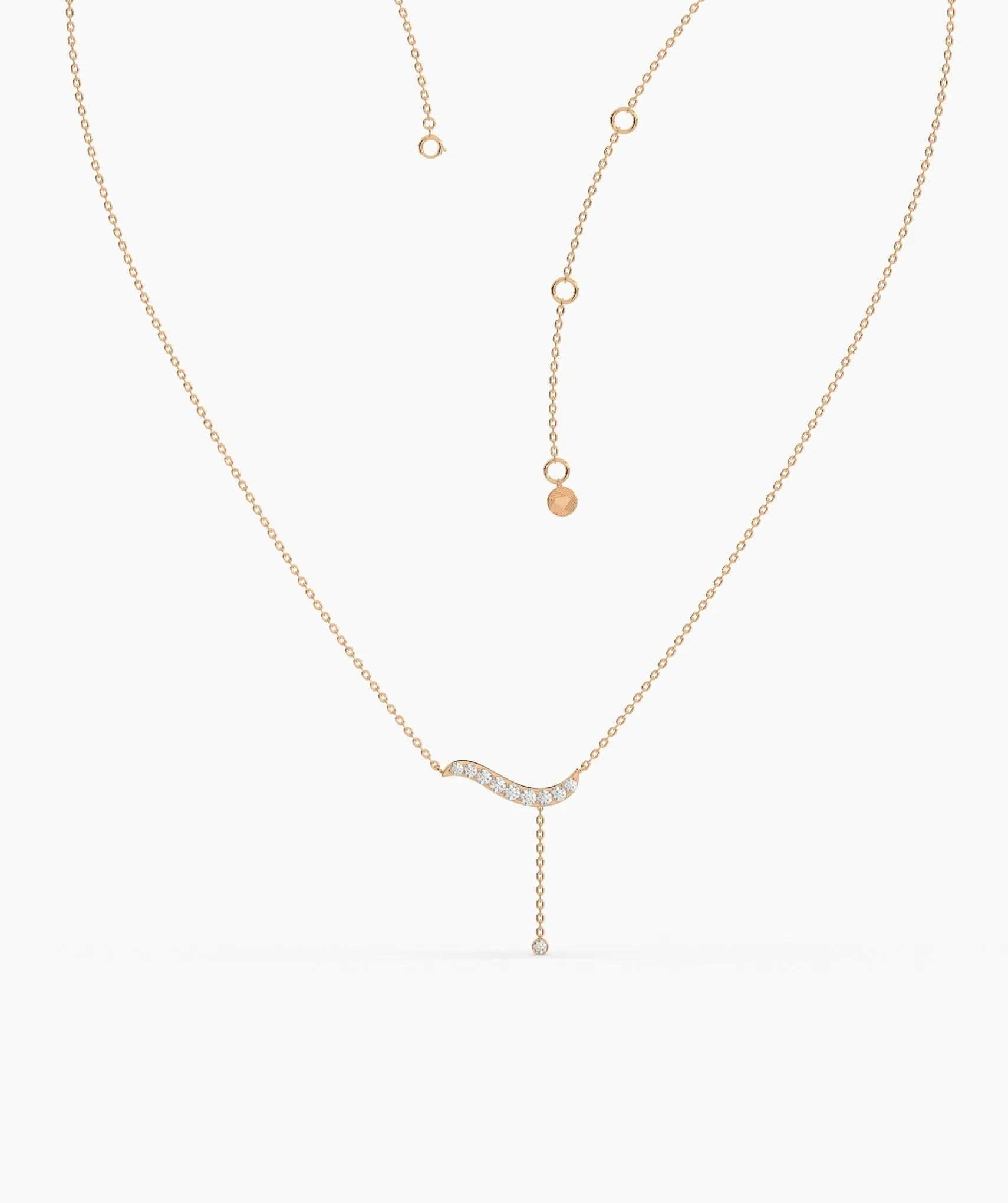 Flowing Diamond Bar Pendant