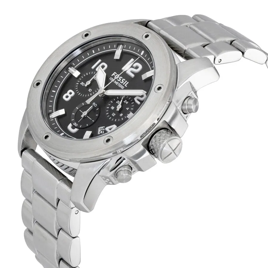 Fossil Modern Machine Chronograph Black Dial Stainless Steel Men's Watch FS4926