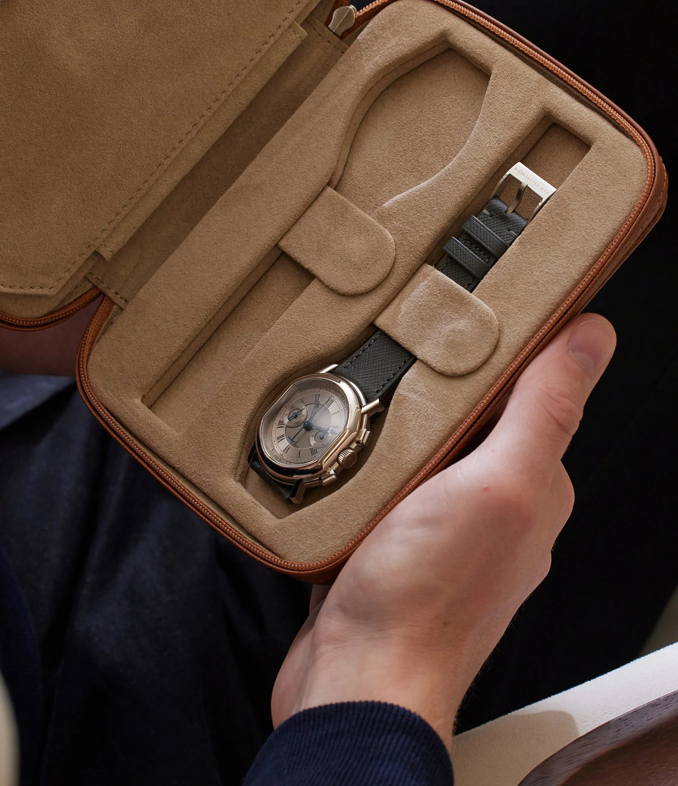 four-watch folio, saffiano