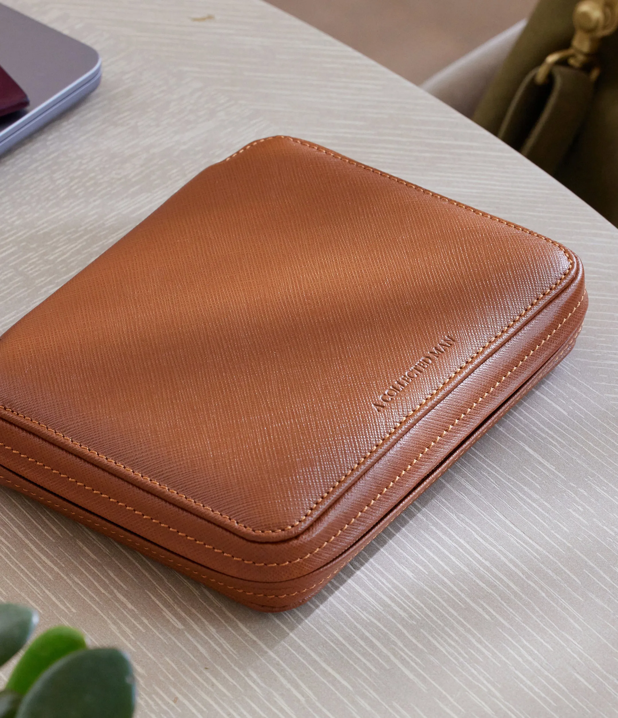 four-watch folio, saffiano