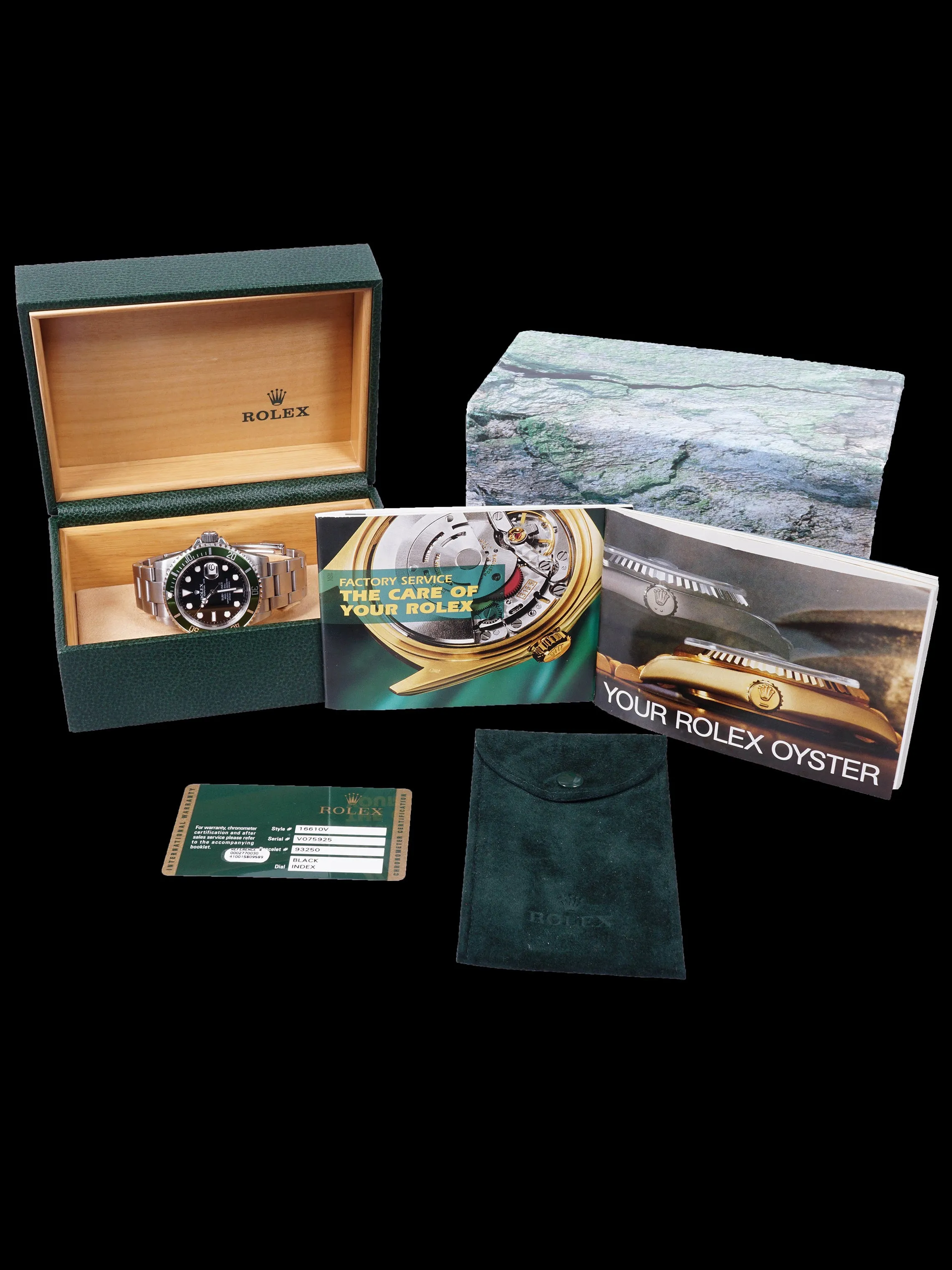 Full Set 2008 Rolex Green Submariner (Ref. 16610LV) "Kermit" 50th Anniversary