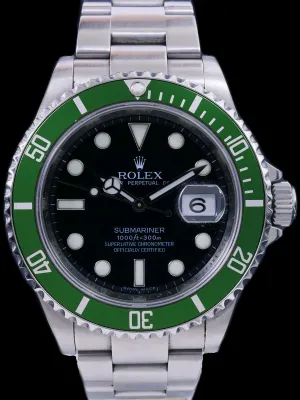 Full Set 2008 Rolex Green Submariner (Ref. 16610LV) "Kermit" 50th Anniversary
