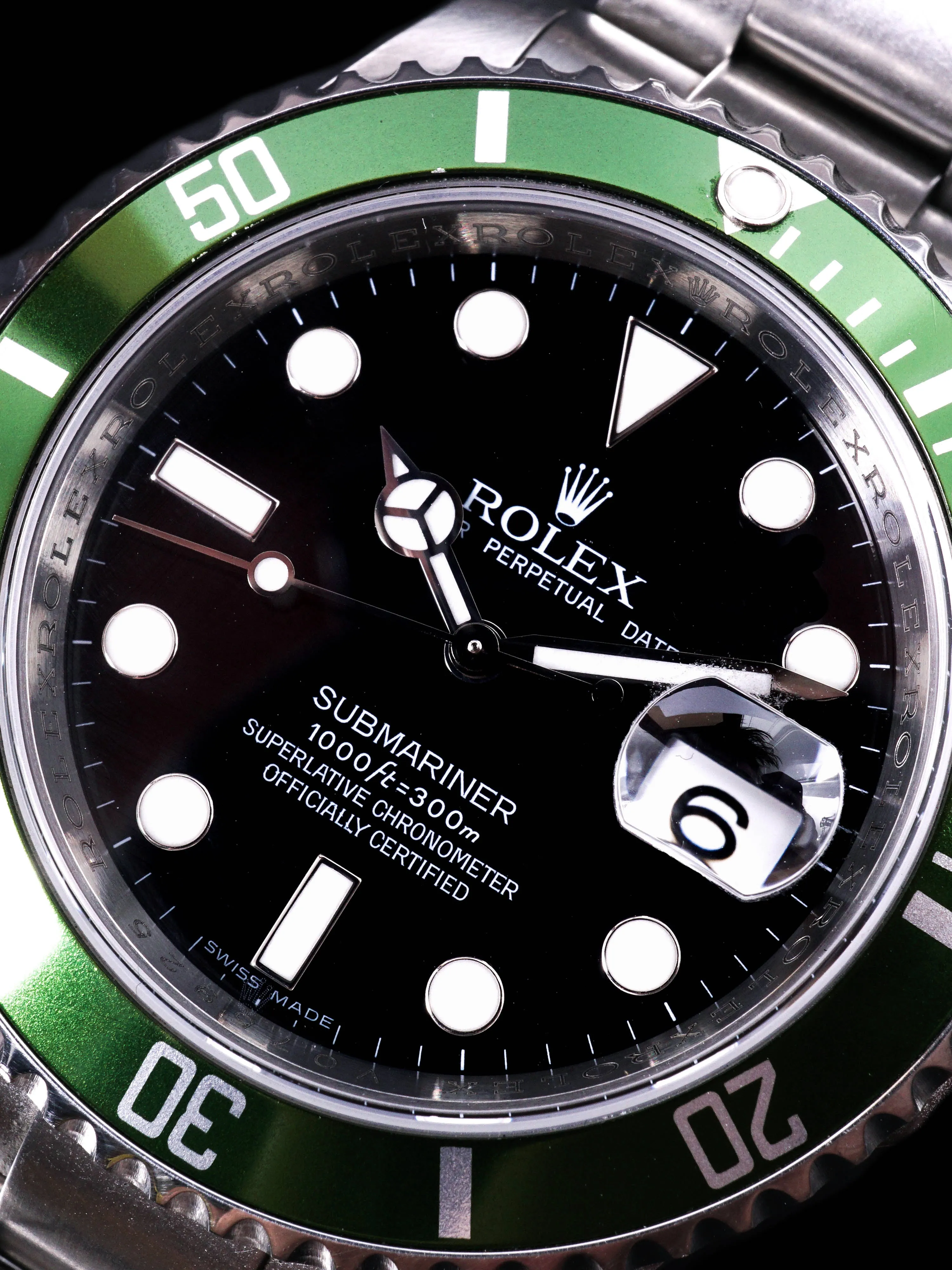 Full Set 2008 Rolex Green Submariner (Ref. 16610LV) "Kermit" 50th Anniversary