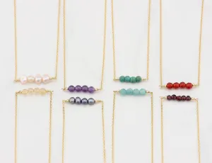 Gemstone Bar Necklace