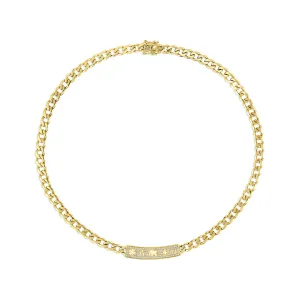 Gold & Diamond Luck Icons Bar Necklace