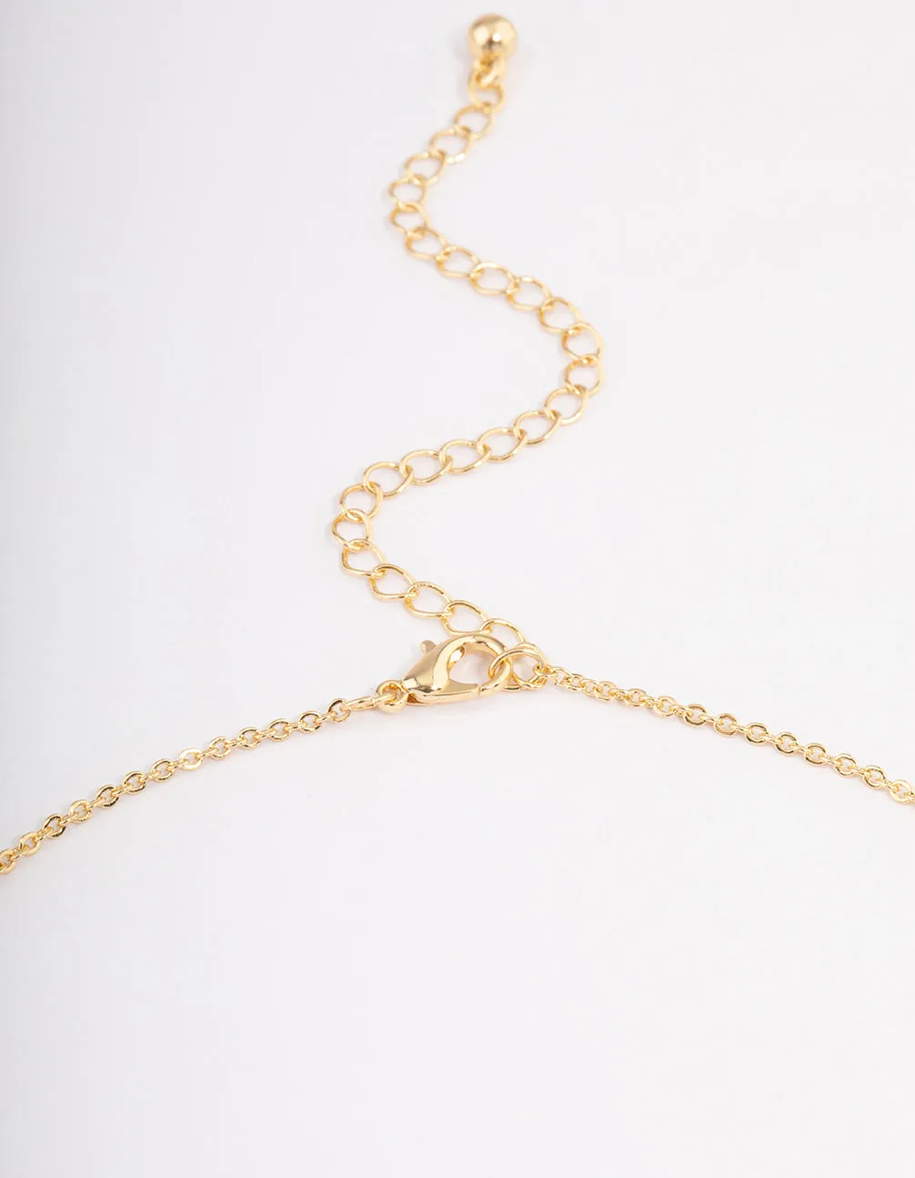 Gold Plated Triple Star Bar Necklace