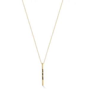 GOLD "LOVE AND LIGHT" BAR PENDANT NECKLACE #N4440GLD (SB10)