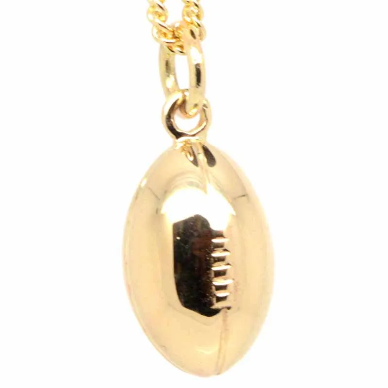 Gold Rugby Ball Charm