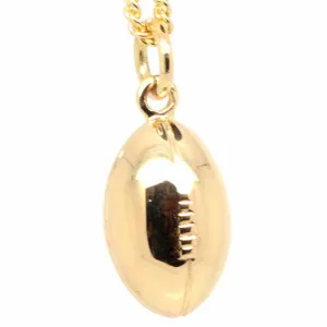 Gold Rugby Ball Charm