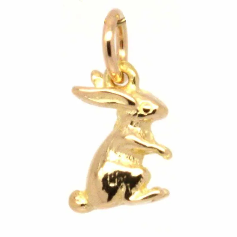 Gold Small Bunny Rabbit Charm
