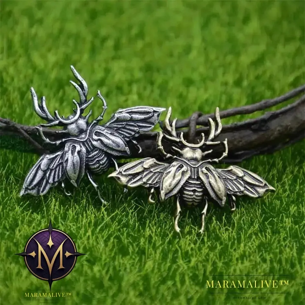 Gothic Insect Scarab Beetle Brooches For Women Men Goth Accessories Vintage Brooch Pin