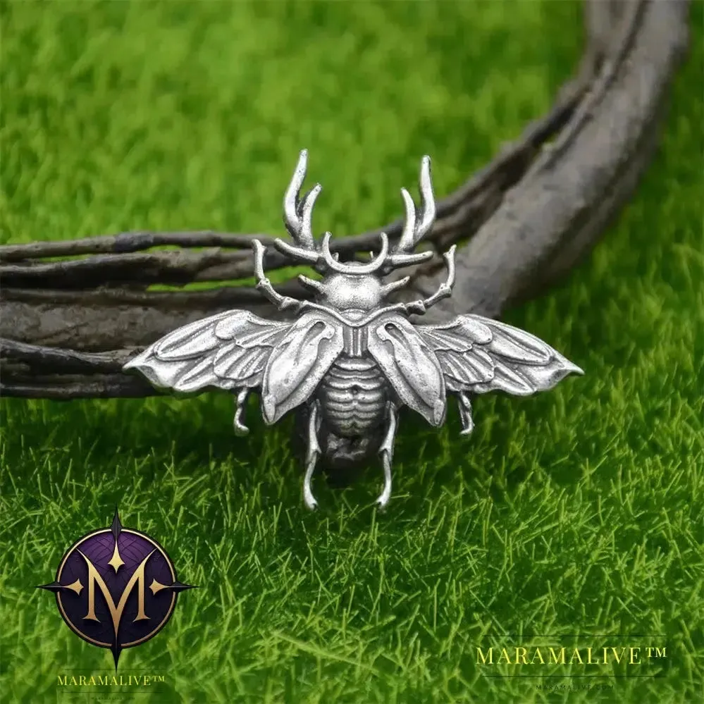 Gothic Insect Scarab Beetle Brooches For Women Men Goth Accessories Vintage Brooch Pin