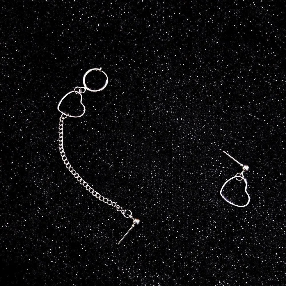 Gothic Personality Cool Hoop Earrings Dangle Cross