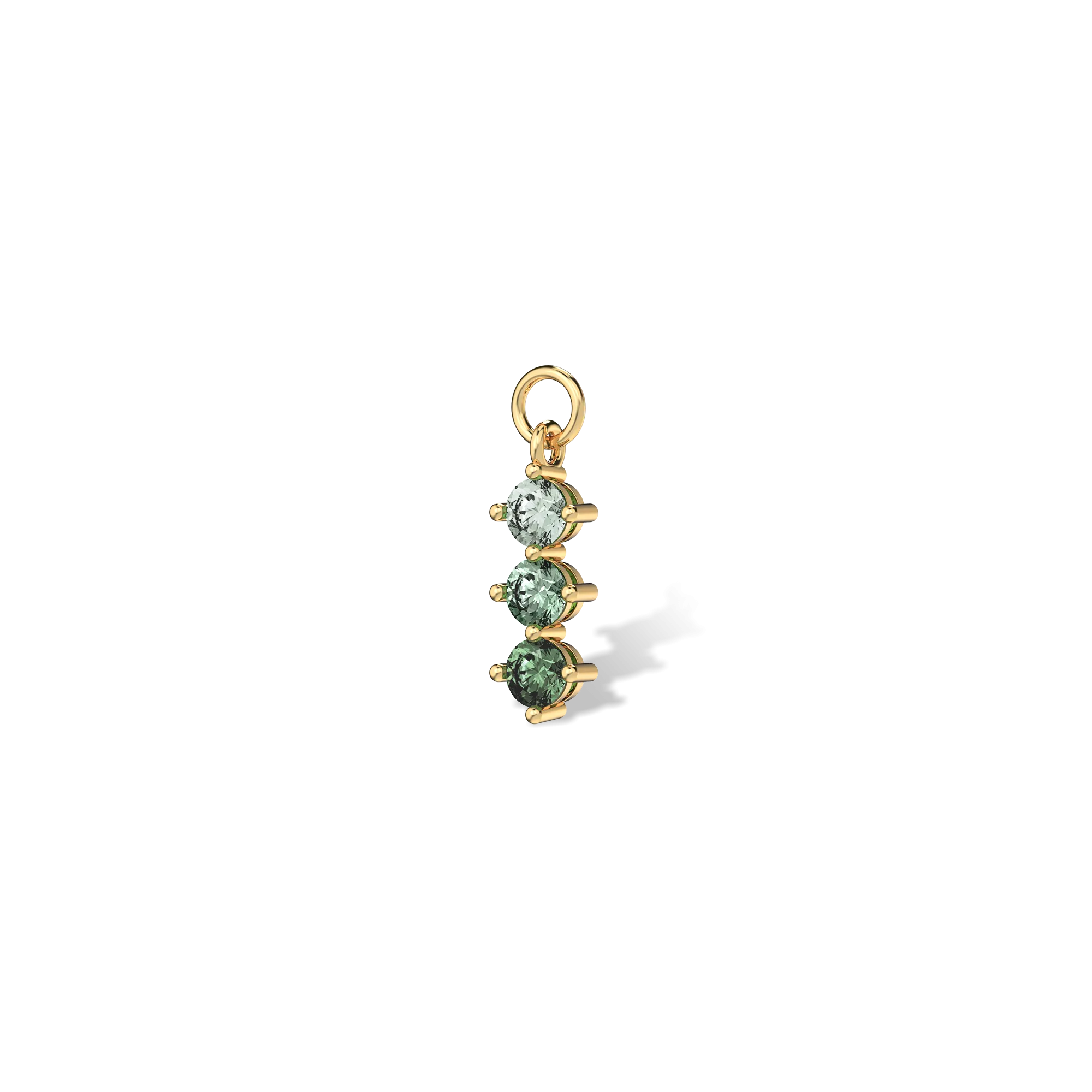 Gradient Mosaic Gemstone Hoop Charm