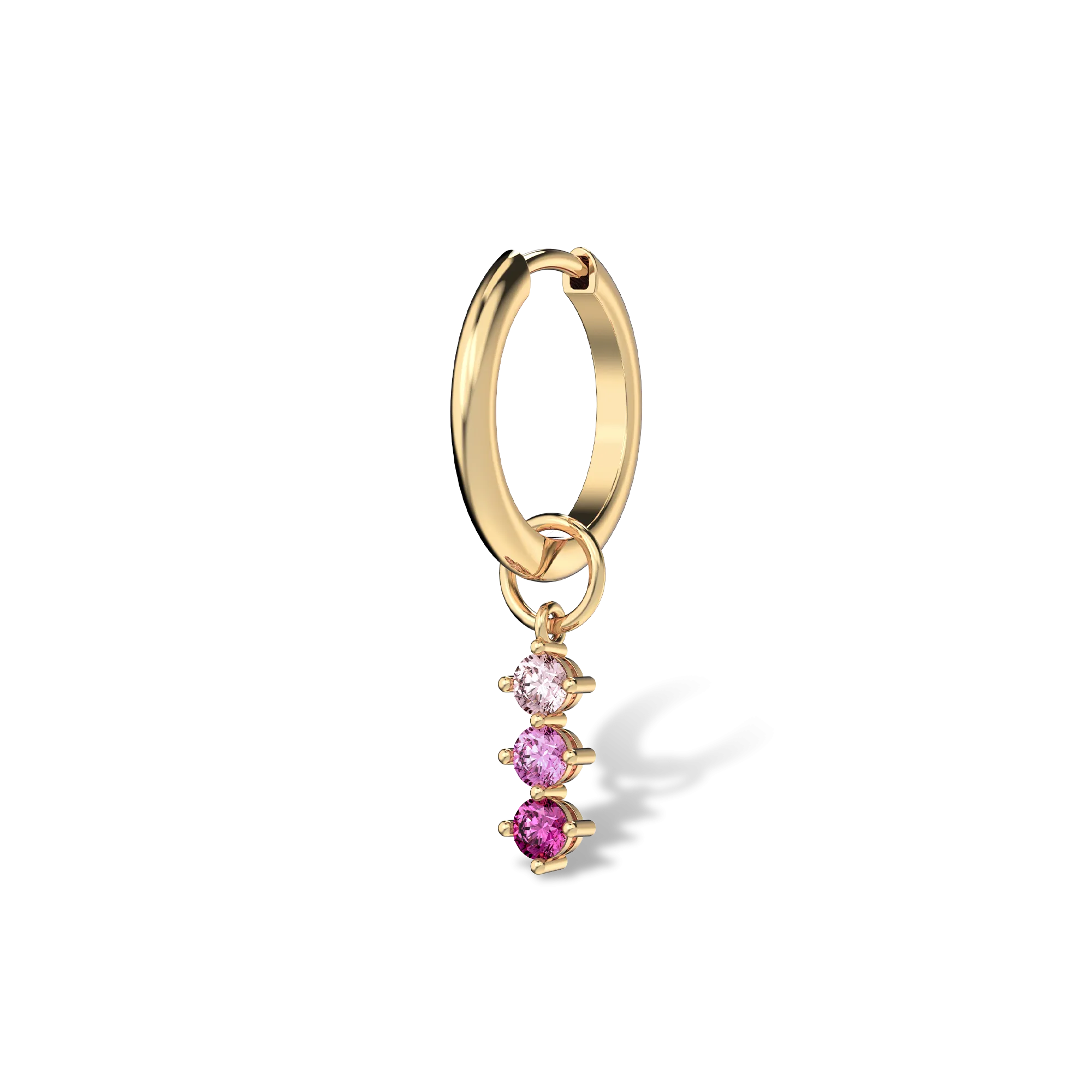 Gradient Mosaic Gemstone Hoop Charm