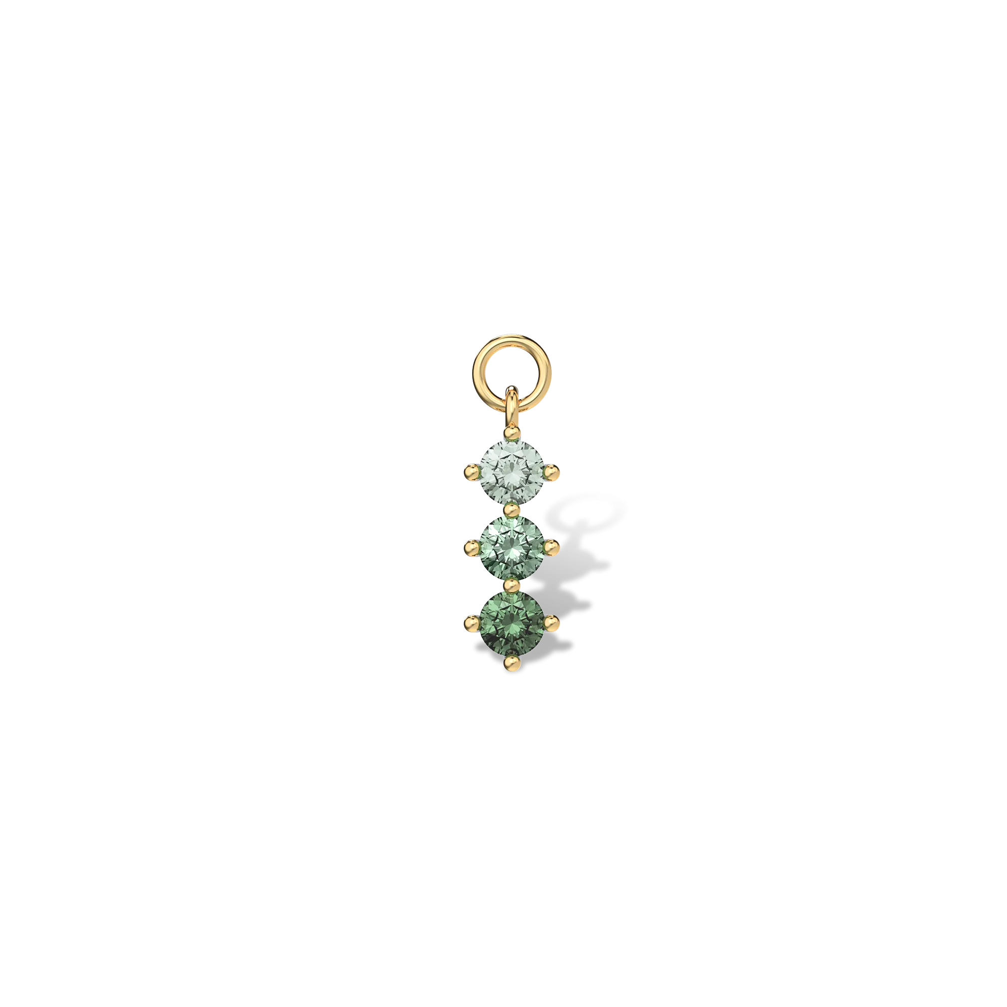 Gradient Mosaic Gemstone Hoop Charm
