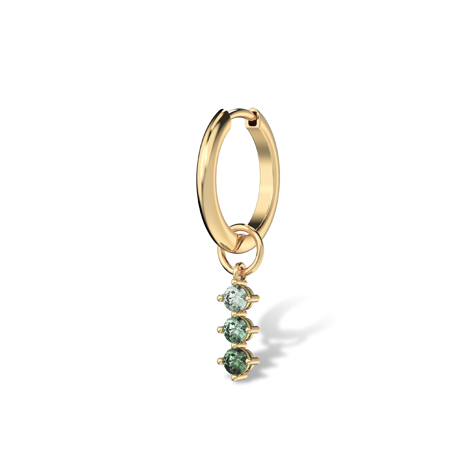 Gradient Mosaic Gemstone Hoop Charm