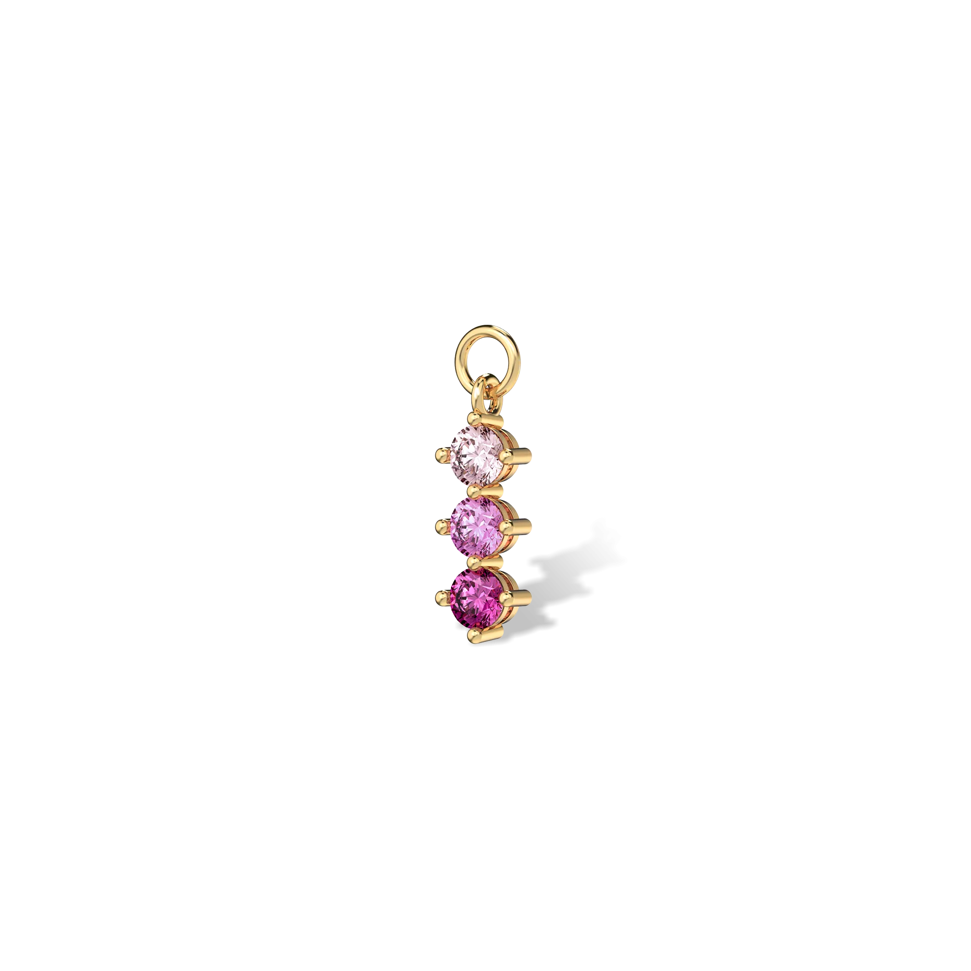 Gradient Mosaic Gemstone Hoop Charm