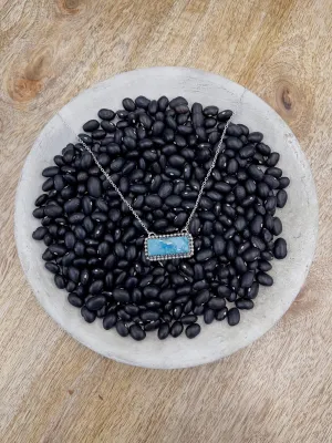 Hada Kingman Turq Bar Necklace