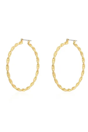 Hanalei Twist Tube Hoop - Gold
