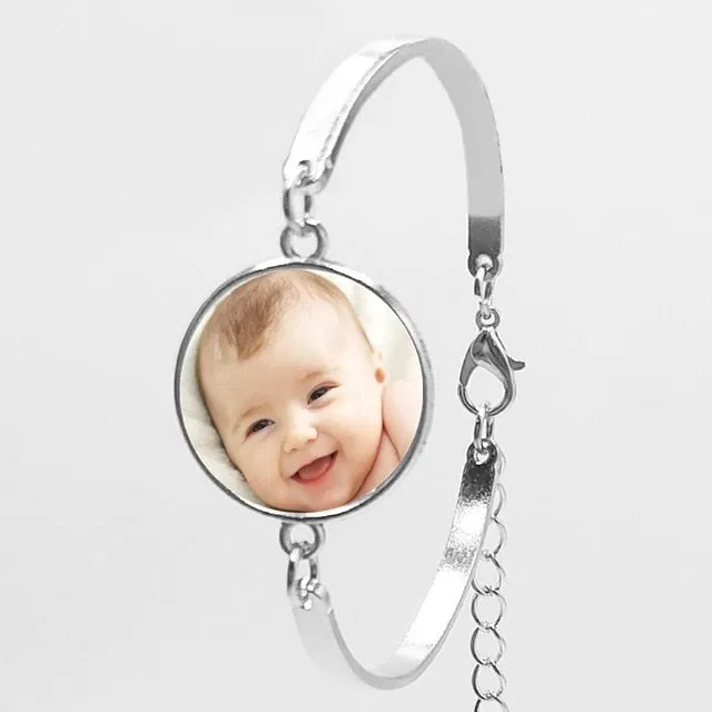 Handmade Personality Photo Family Photo Baby Child Dad Mom Brother Sister Grandparents Family Portrait Bracelet Private Custom
