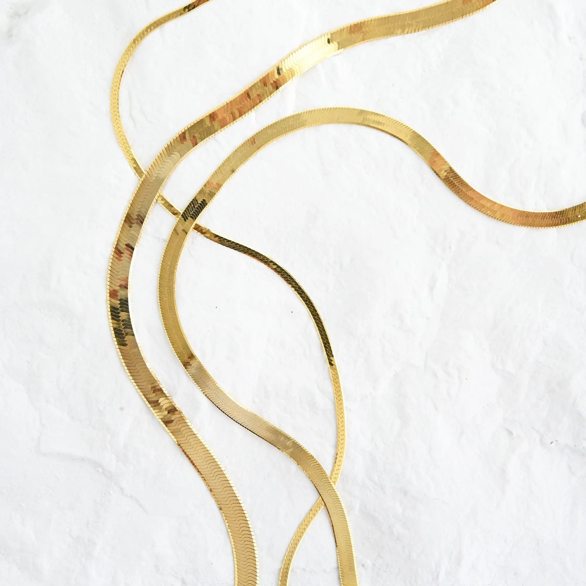 Heavy Herringbone Chain Necklace