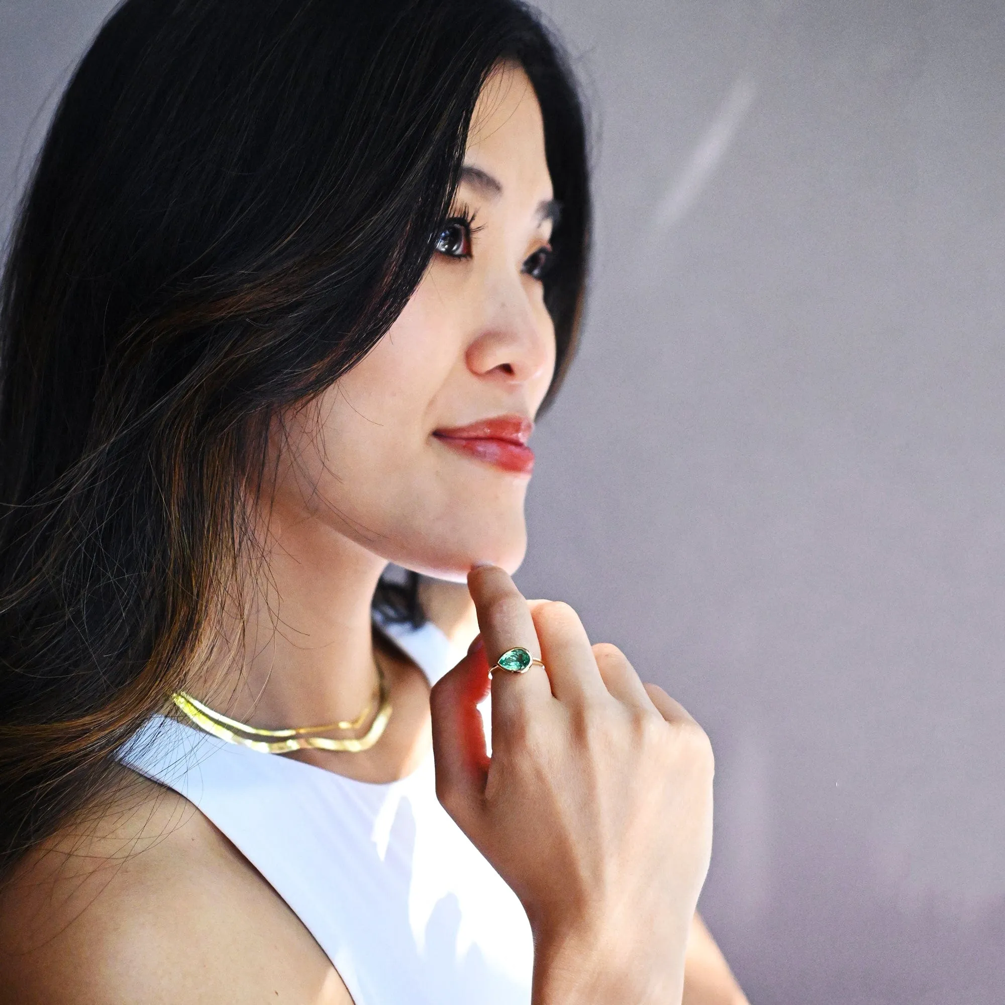 Heavy Herringbone Chain Necklace