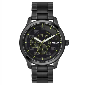 Helix By Timex Black Round Analog Stainless Steel Watch Men -TW043HG10