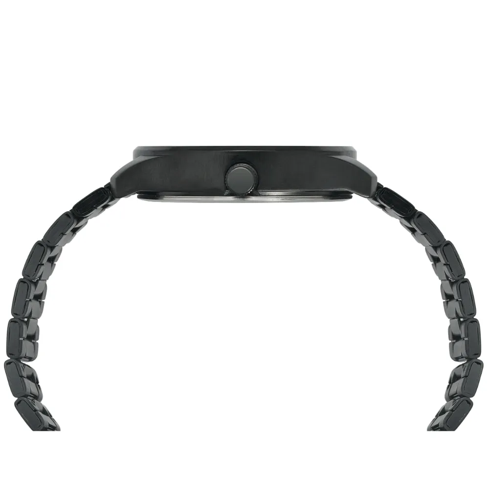 Helix By Timex Black Round Analog Stainless Steel Watch Men -TW043HG10