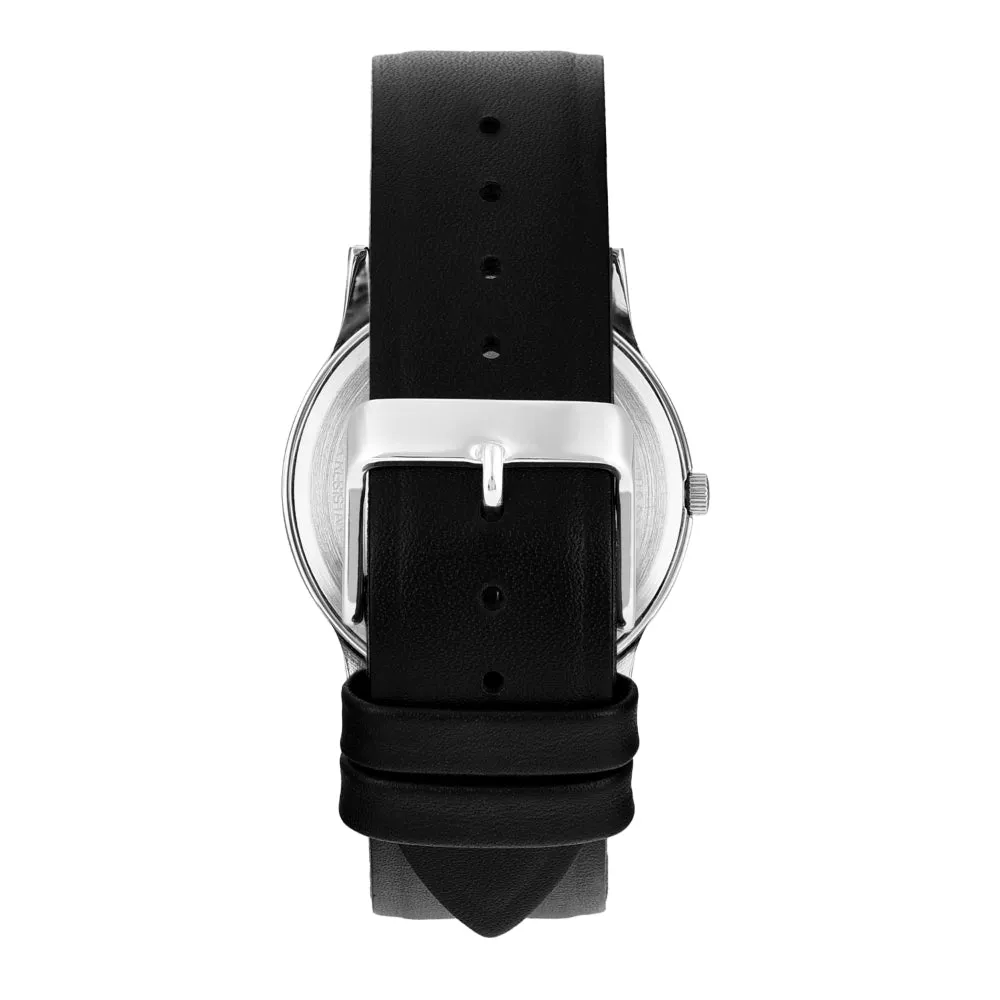 Helix By Timex White Round Analog Leather Watch Men -TW054HG00