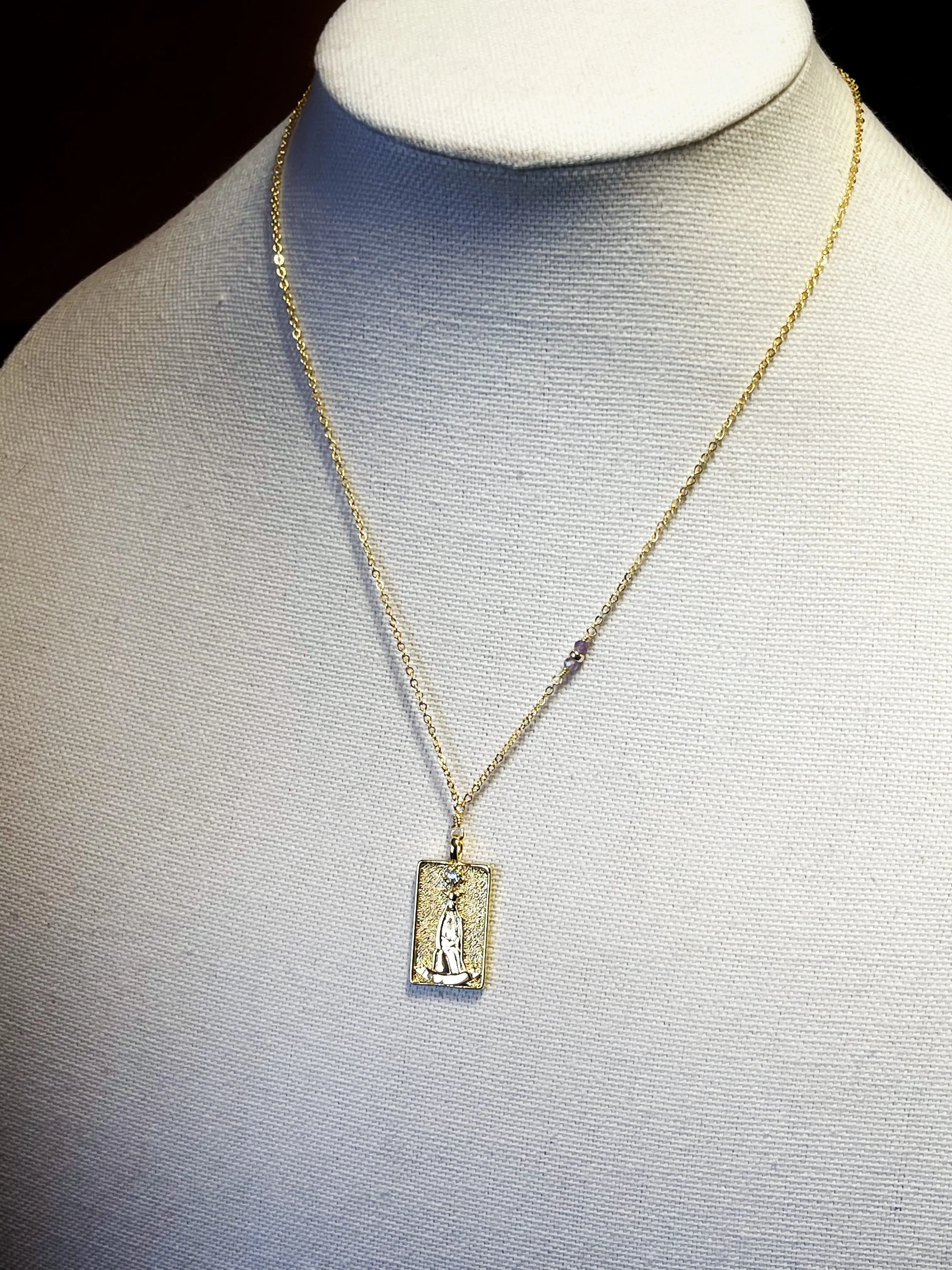 High Priestess Tarot Card Necklace