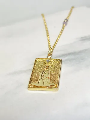 High Priestess Tarot Card Necklace