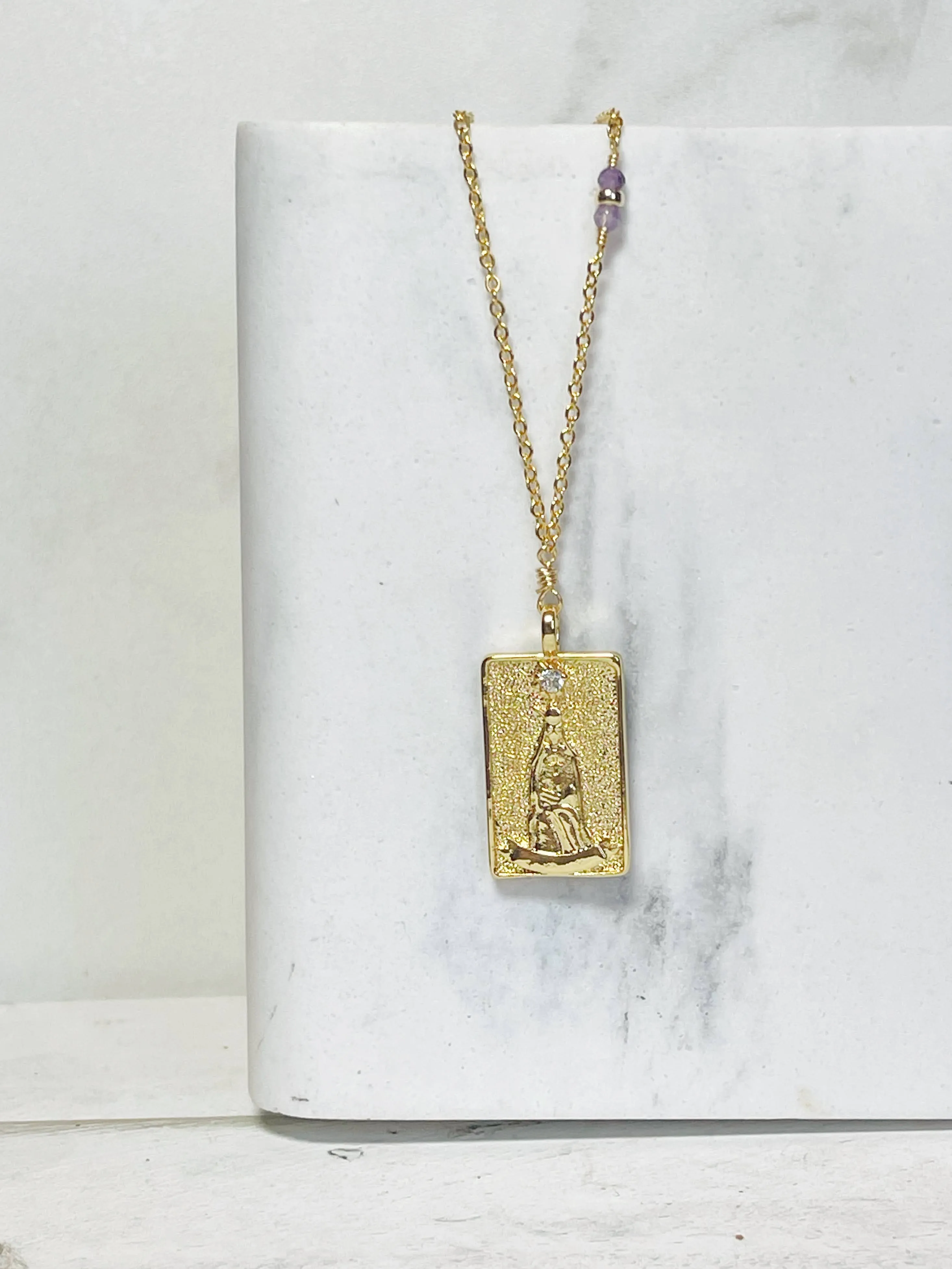 High Priestess Tarot Card Necklace