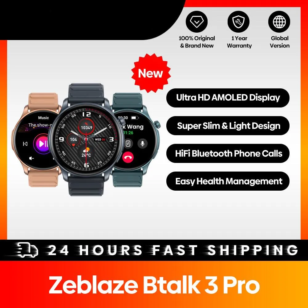 High Quality Smartwatch – 1.43" AMOLED Display, Bluetooth Calling, Health & Fitness Tracking, 100  Sports Modes, 14-Day Battery, Android & iOS Compatible