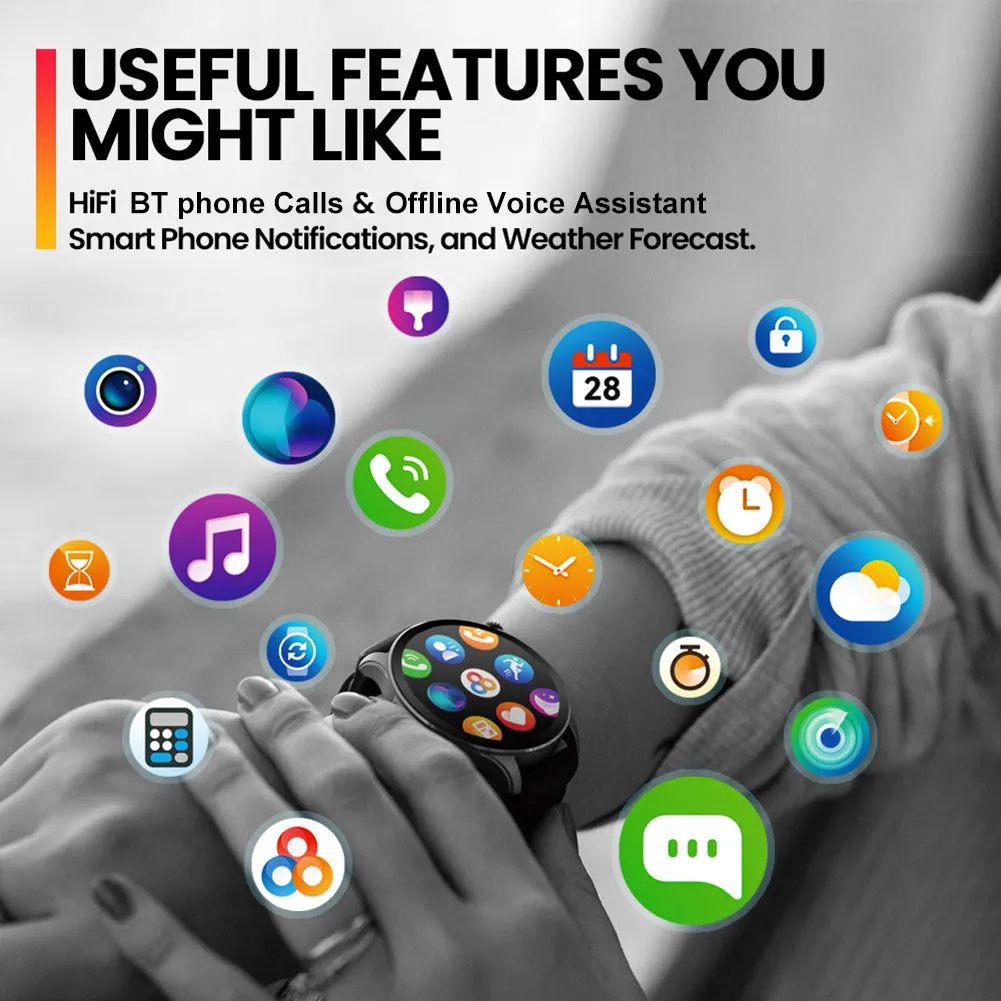 High Quality Smartwatch – 1.43" AMOLED Display, Bluetooth Calling, Health & Fitness Tracking, 100  Sports Modes, 14-Day Battery, Android & iOS Compatible